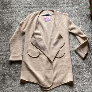 Chicwish beige open-front cardigan